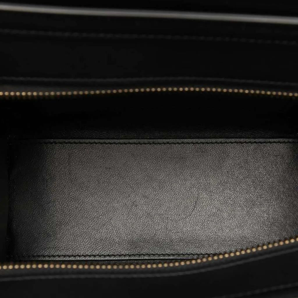 Celine Nano Tricolor Nubuck and Drummed Calfskin Luggage Tote Brown Leather Good - Model View