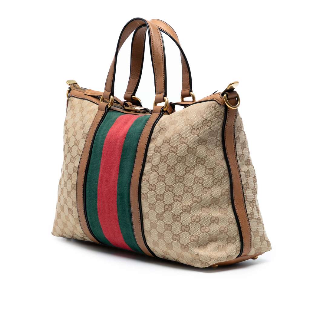 Gucci Medium GG Canvas Rania Top Handle Bag - 2