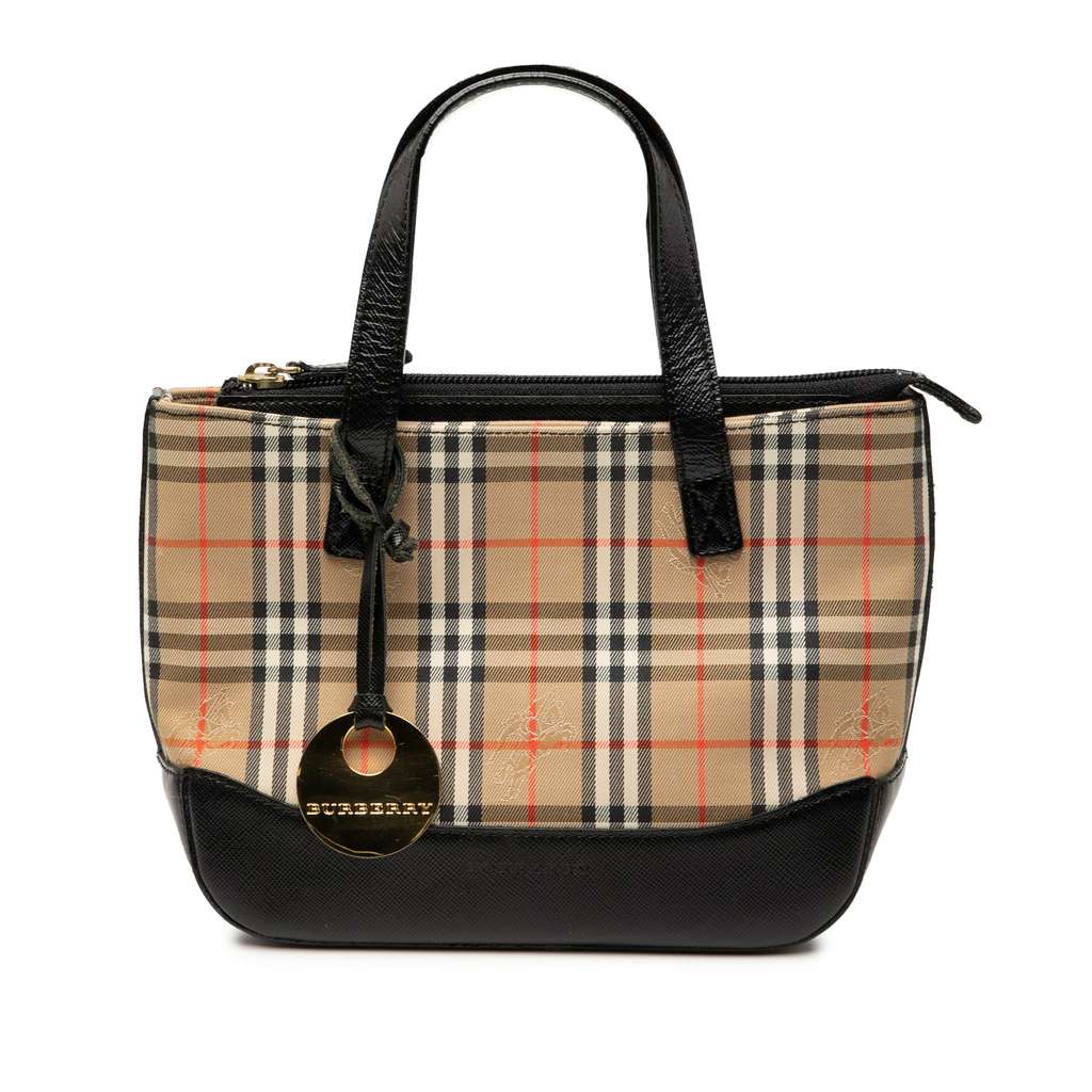 Burberry Haymarket Check Canvas Handbag