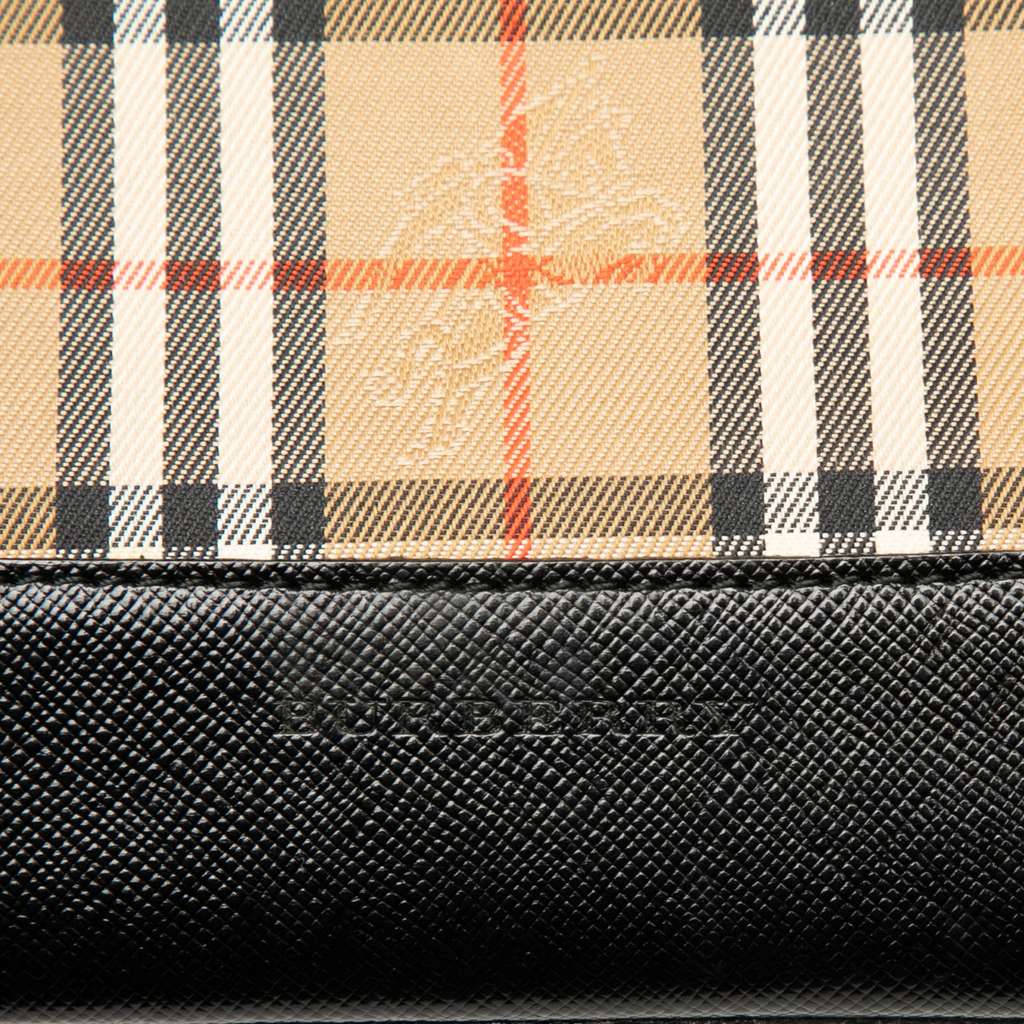Burberry Haymarket Check Canvas Handbag - 5