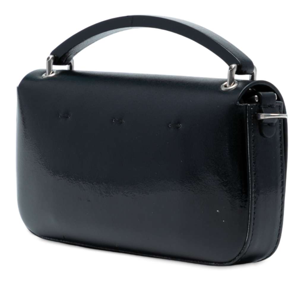 Fendi Calfskin and Patent Baguette Phone Pouch Satchel - 2