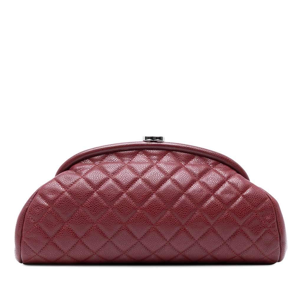 Chanel Quilted Caviar Timeless Kisslock Clutch