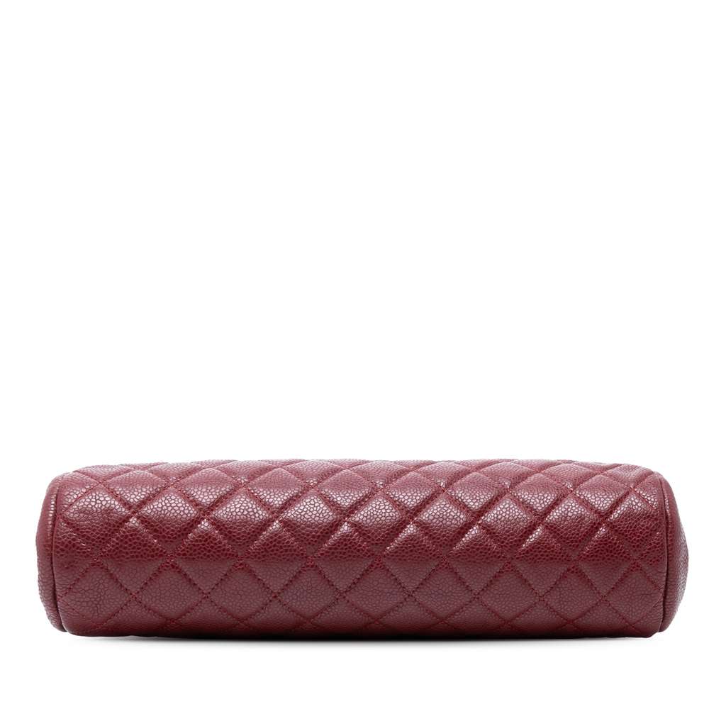 Chanel Quilted Caviar Timeless Kisslock Clutch - 3