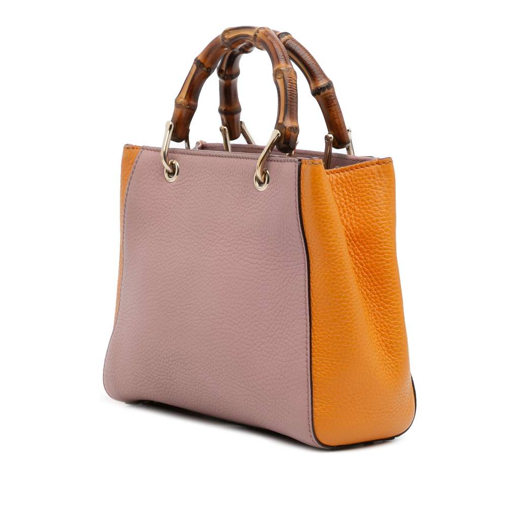 Gucci Mini Bicolor Calfskin Bamboo Shopper Satchel - 2