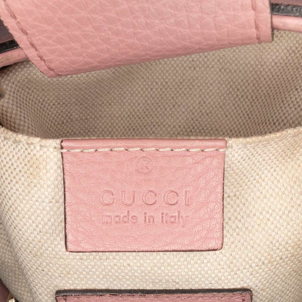 Gucci Mini Bicolor Calfskin Bamboo Shopper Satchel - 5