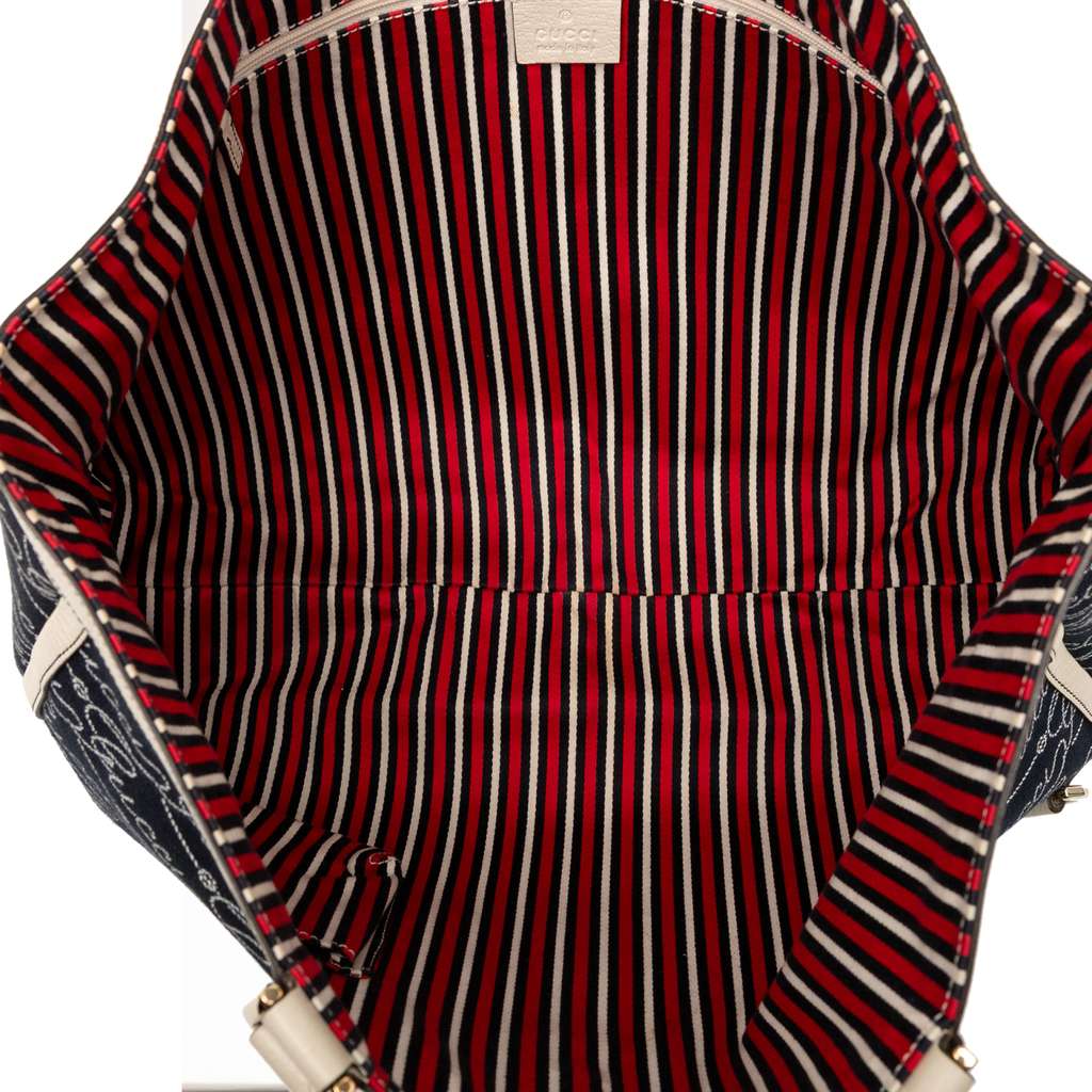 Gucci 85th Anniversary Canvas Logo Abbey D Ring Tote - 4