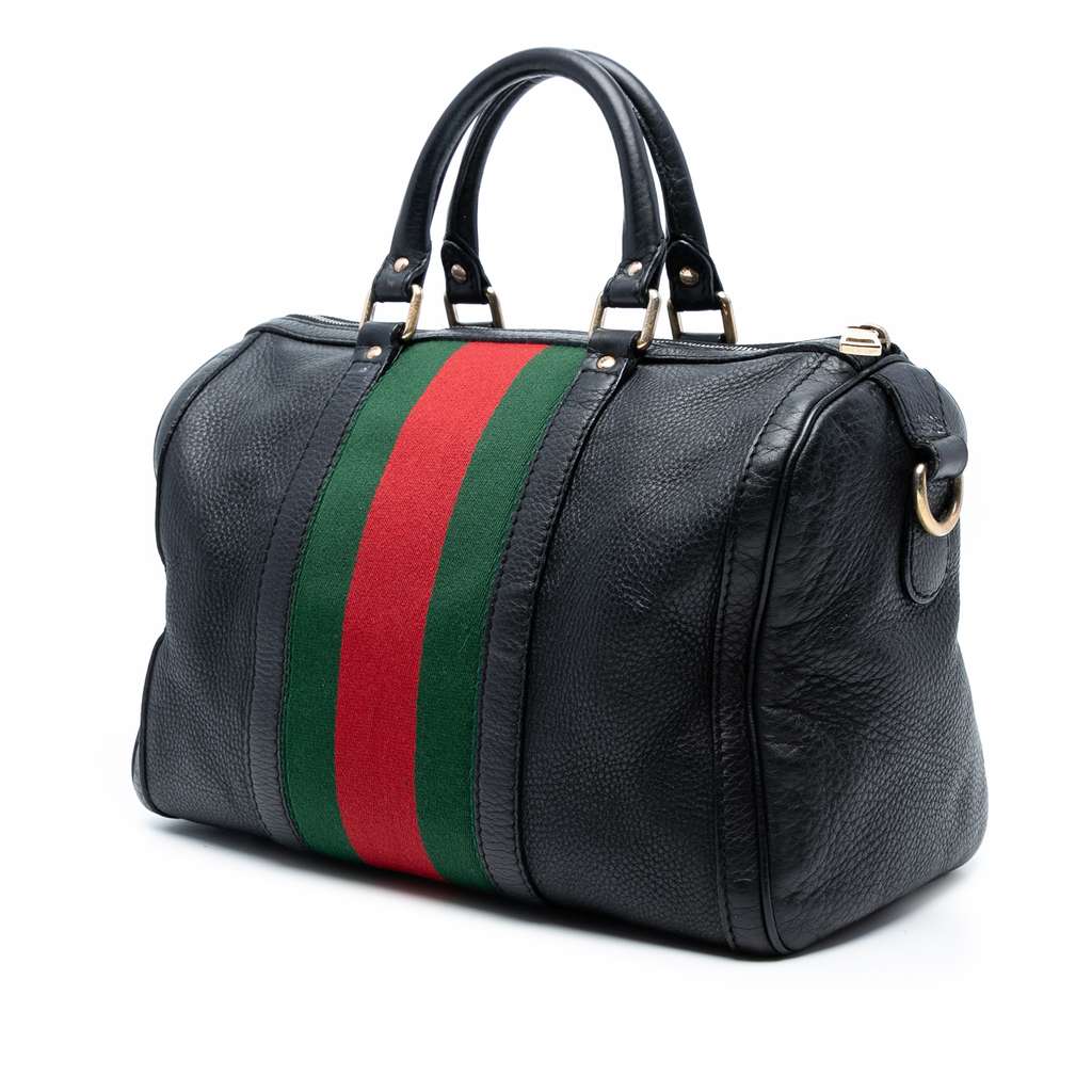 Gucci Calfskin Web Joy Boston Bag - 2