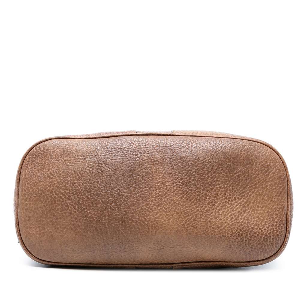 Gucci Medium Leather Web Dome Satchel - 3