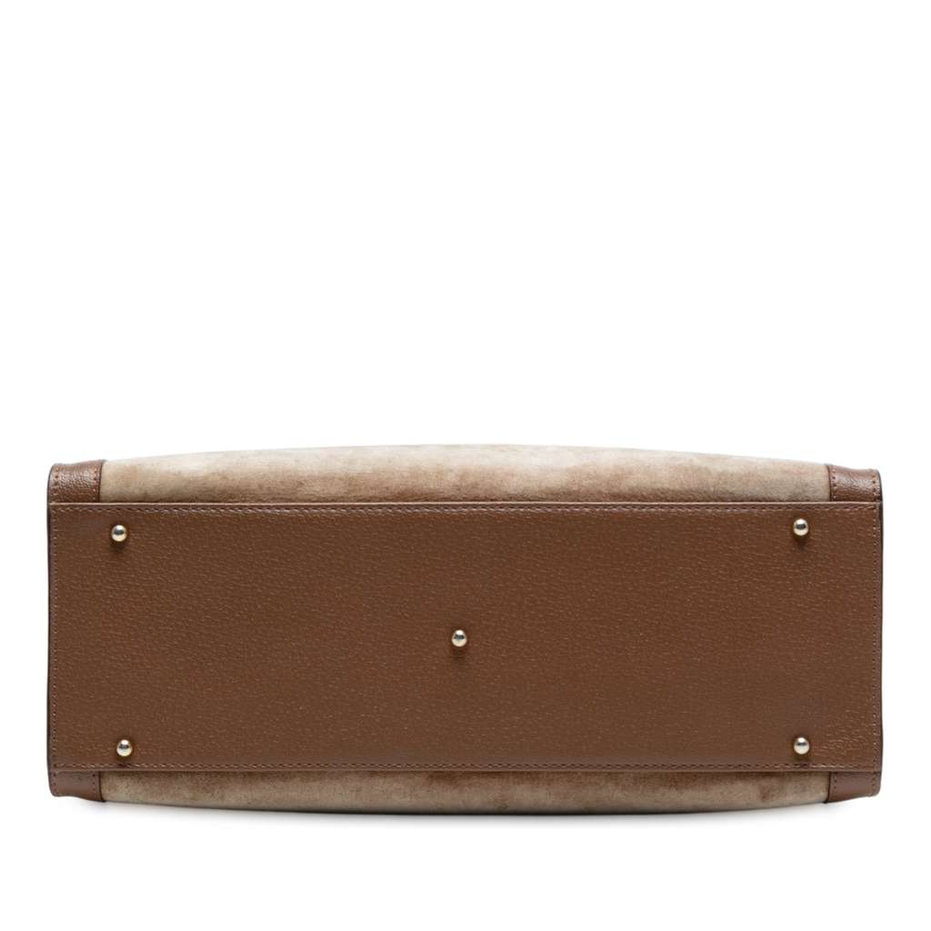 Gucci Medium Suede Bamboo Diana Tote - 3