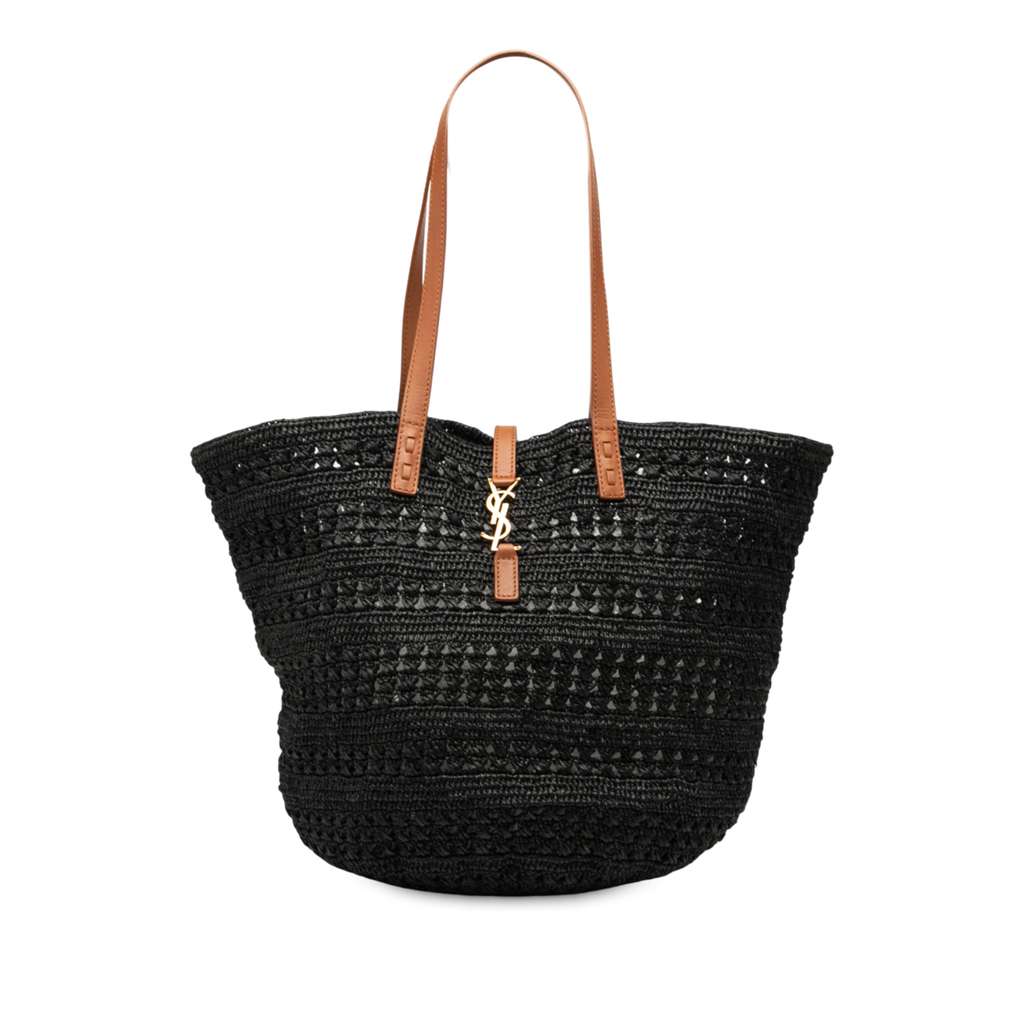Saint Laurent Medium Raffia Panier Tote