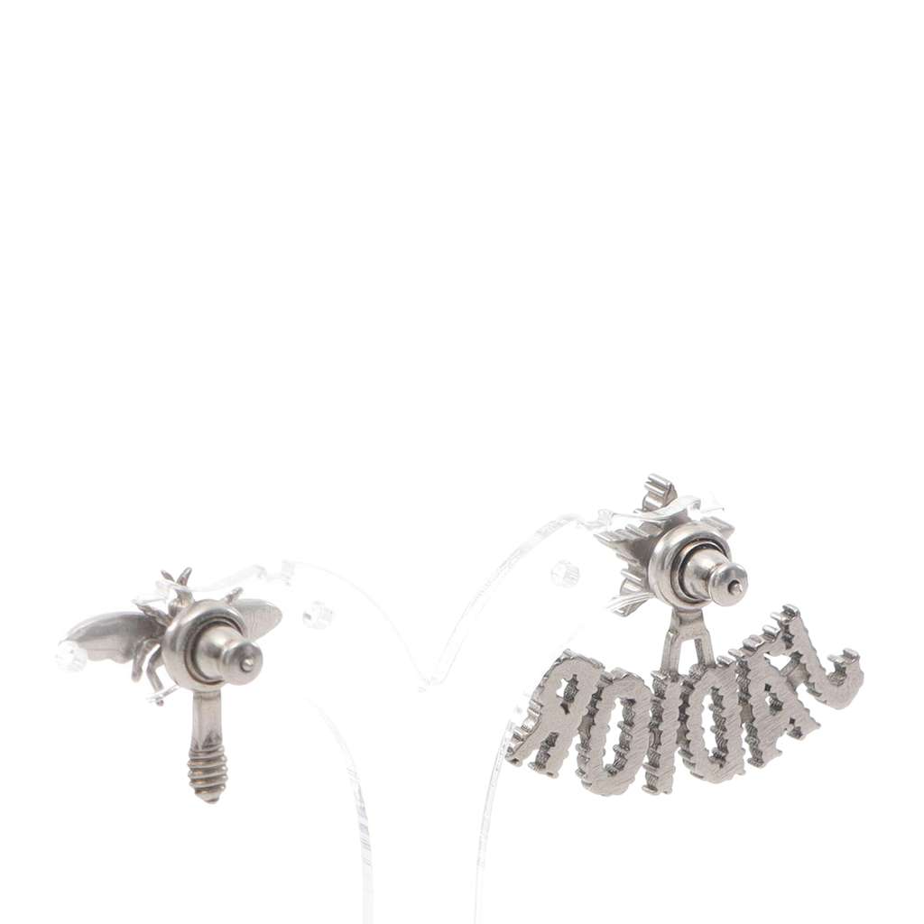 Dior Stainless Steel Crystal J'adior Bee Push Back Earrings - 2