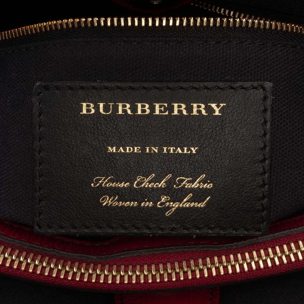 Burberry Medium Leather and House Check Banner Satchel - 5