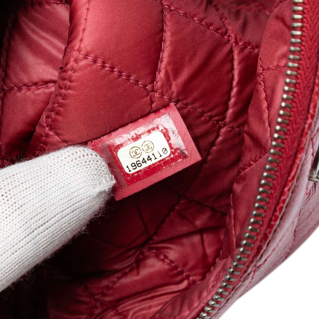 Chanel Small Crinkled Patent O Case Clutch - 5