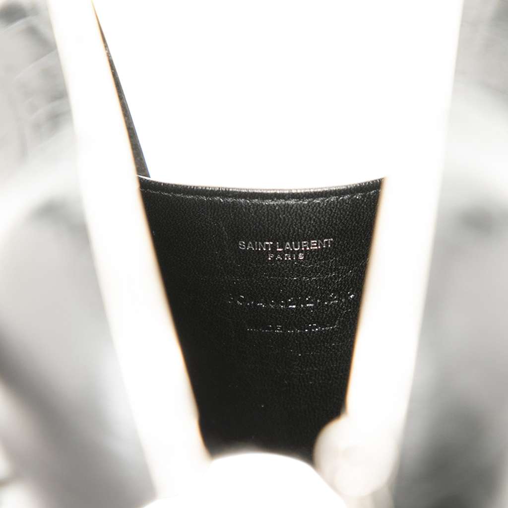 Saint Laurent Crocodile Embossed Calfskin Love Box Chain Clutch - 5