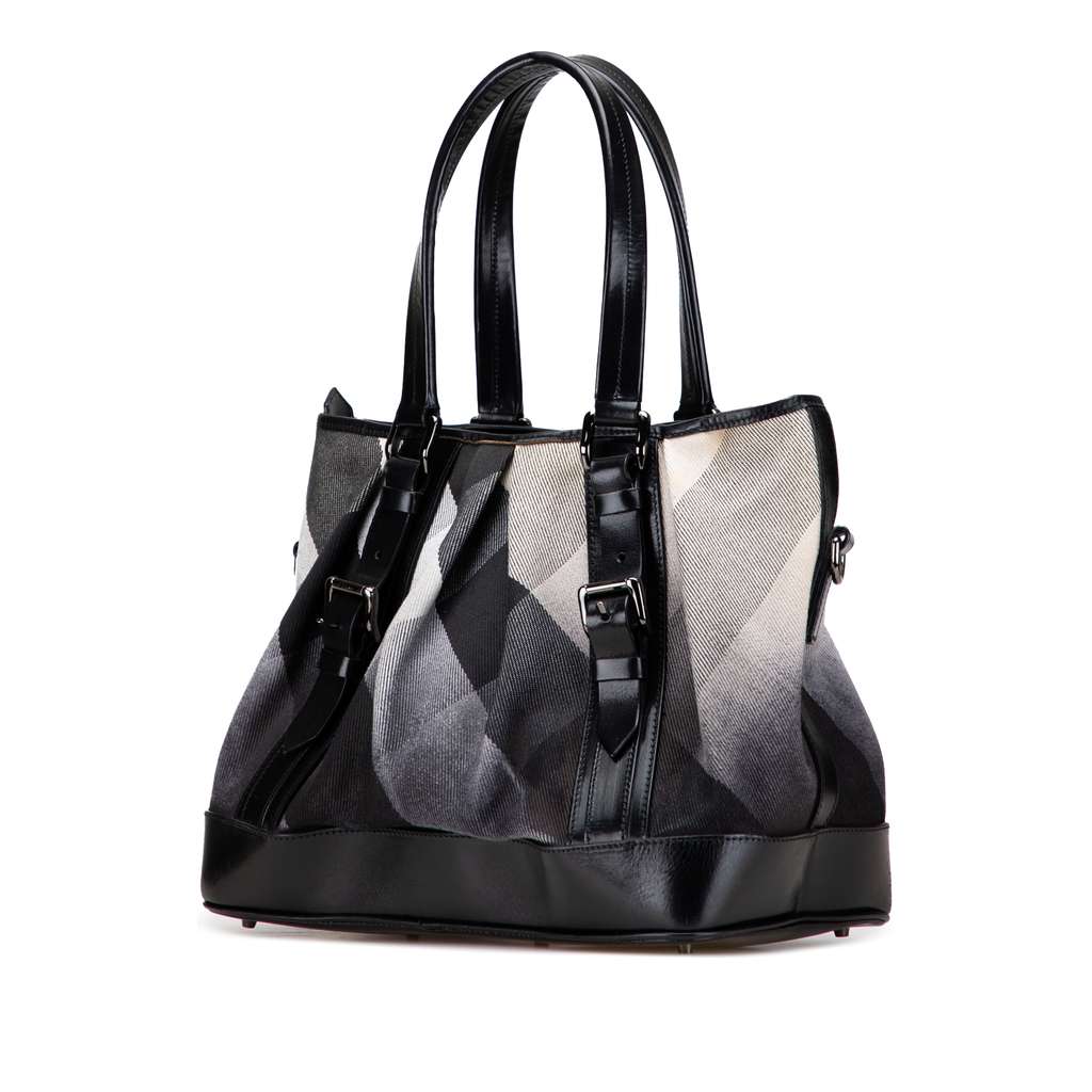 Burberry Mega Check Canvas Lowry Satchel - 2