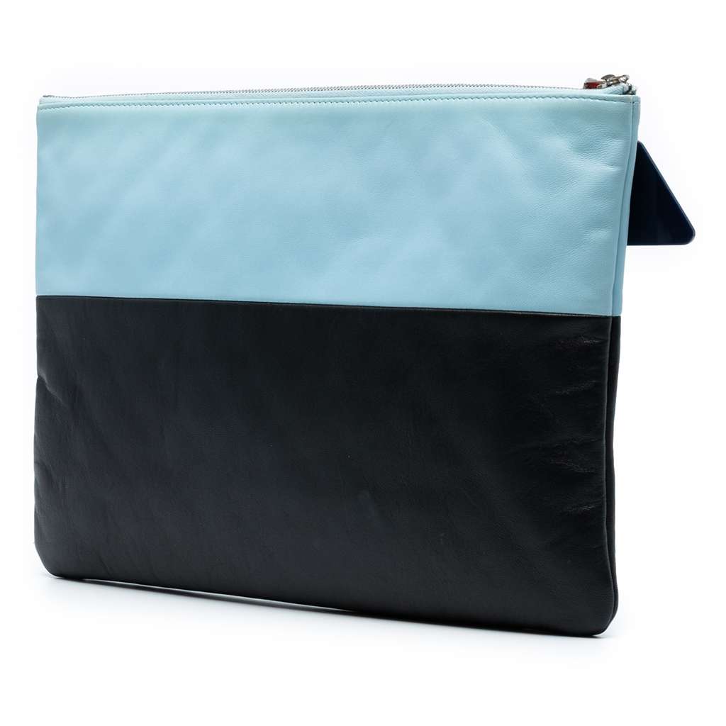 Chanel Large Lambskin Airlines O Case Clutch - 2