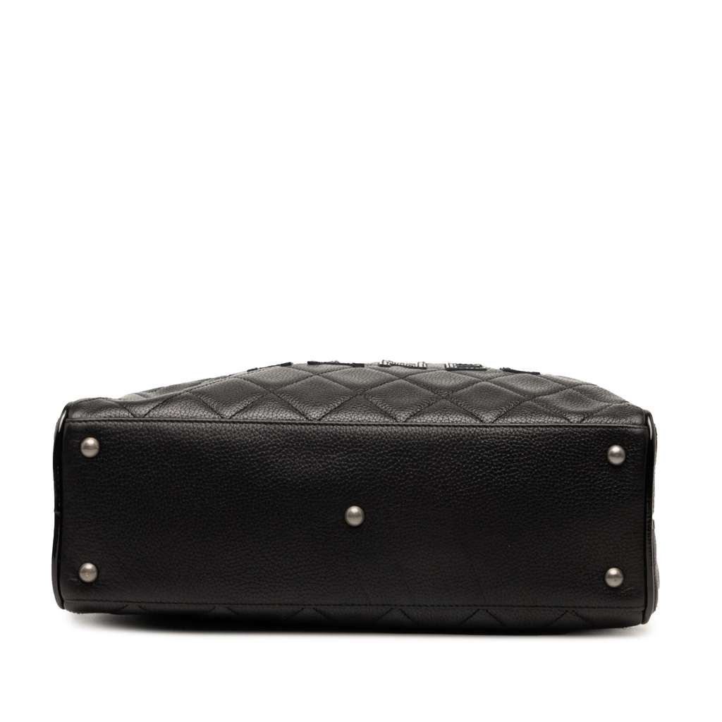 Chanel Quilted Calfskin Logo Bowler Bag - 3
