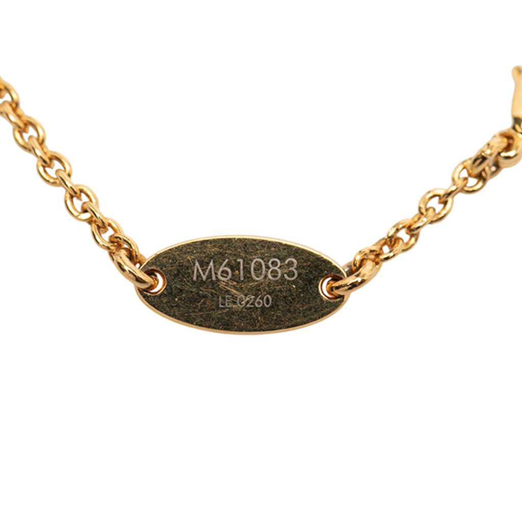 Louis Vuitton Gold Plated Essential V Necklace - 2