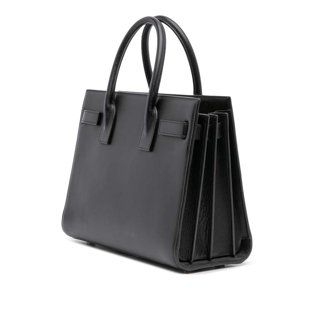 Saint Laurent Baby Leather Patch Embellished Sac De Jour Satchel - 2