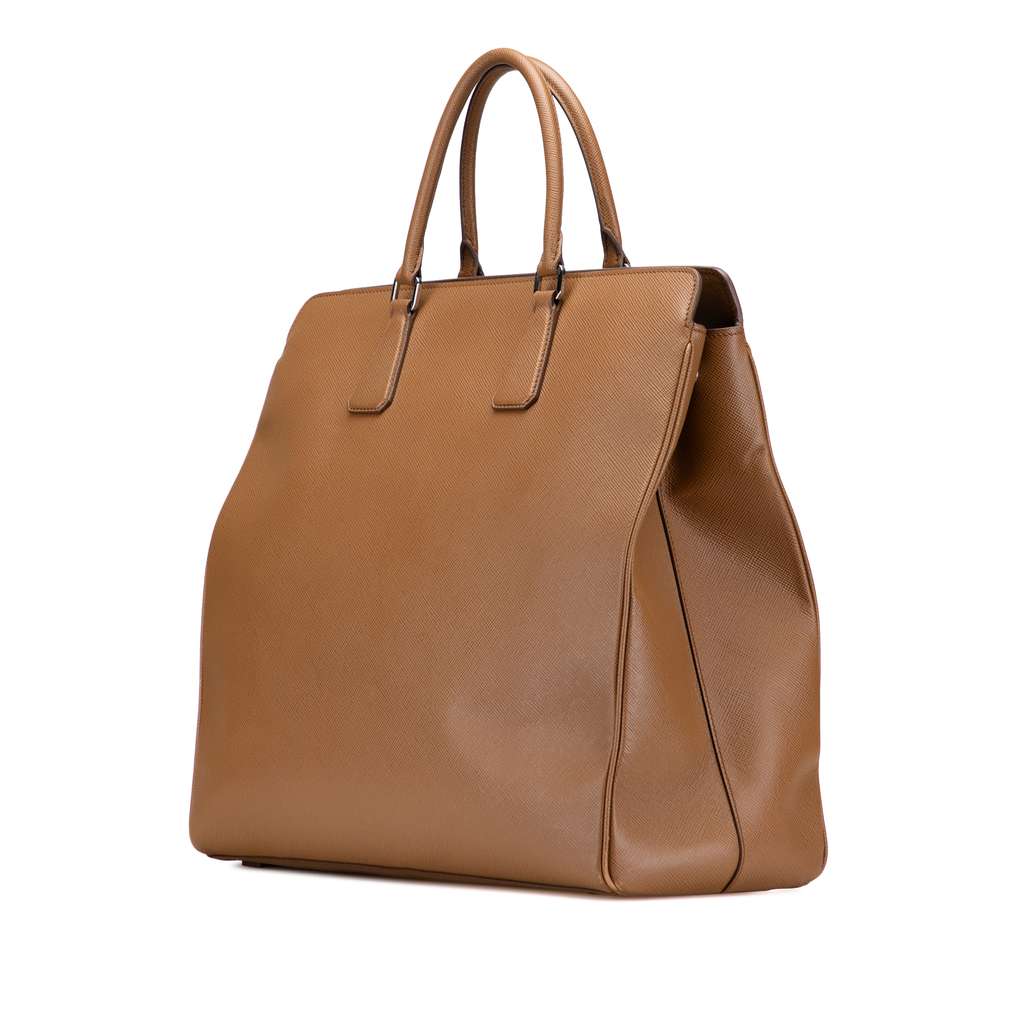 Prada Saffiano Lux Double Handle Shopping Tote - 2