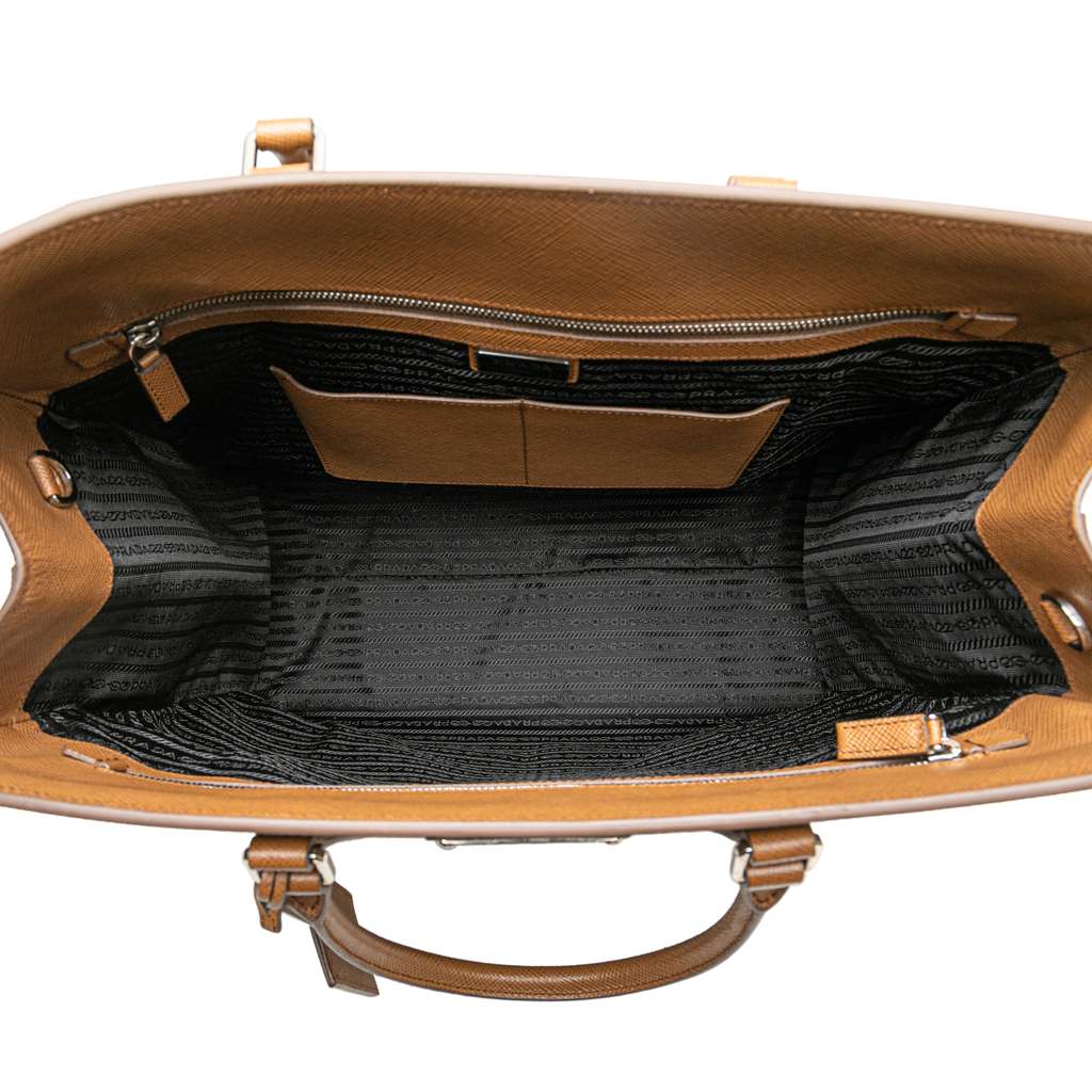 Prada Saffiano Lux Double Handle Shopping Tote - 4