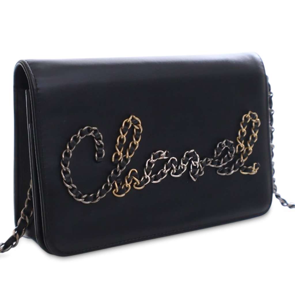 Chanel Calfskin Chain 20s Signe Wallet on Chain - 2