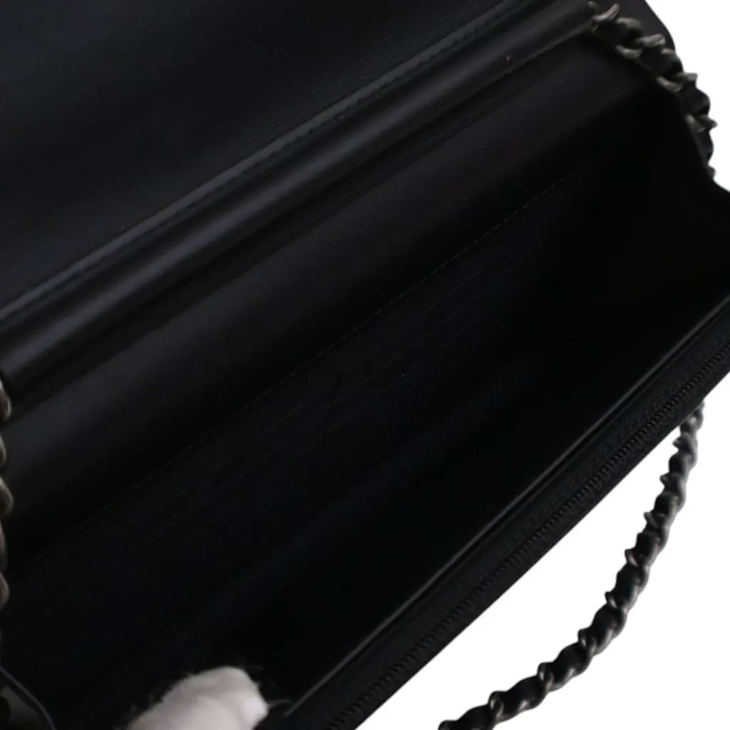 Chanel Calfskin Chain 20s Signe Wallet on Chain Black Leather Good - Box View