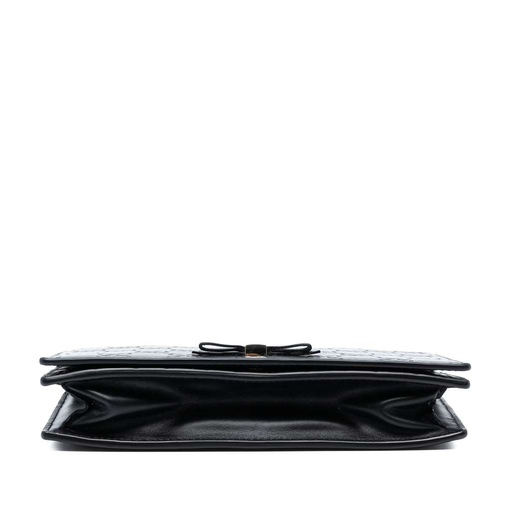 Gucci Mini Guccissima Bow Signature Wallet On Chain - 3