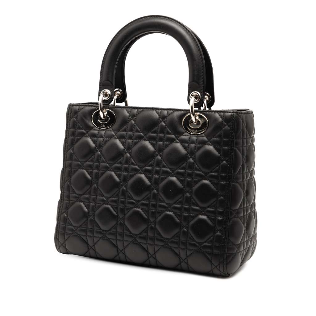 Dior Medium Lambskin Cannage Lady Dior - 2