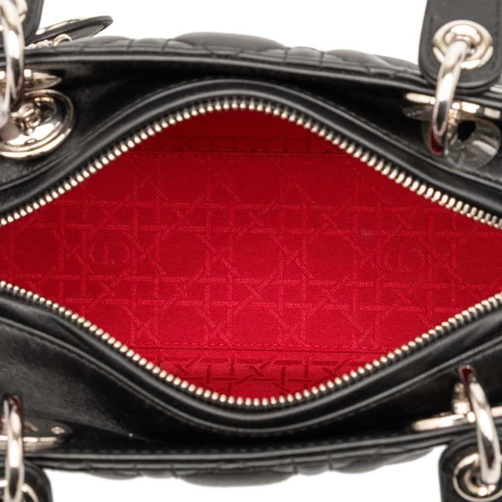 Dior Medium Lambskin Cannage Lady Dior - 4