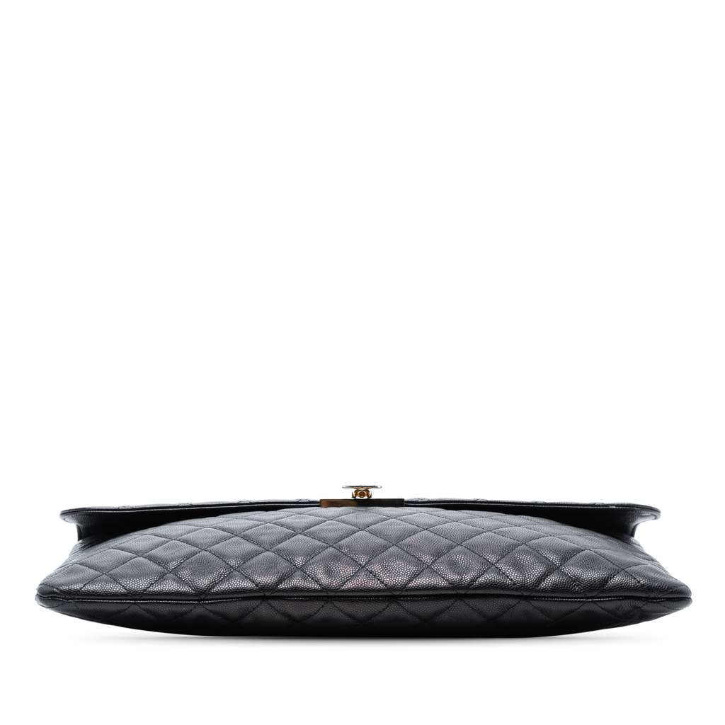 Chanel Large Quilted Caviar Golden Class O Case Clutch - 3