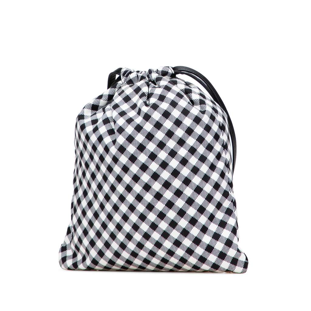 Miu Miu Nylon Gingham Drawstring Pouch - 2