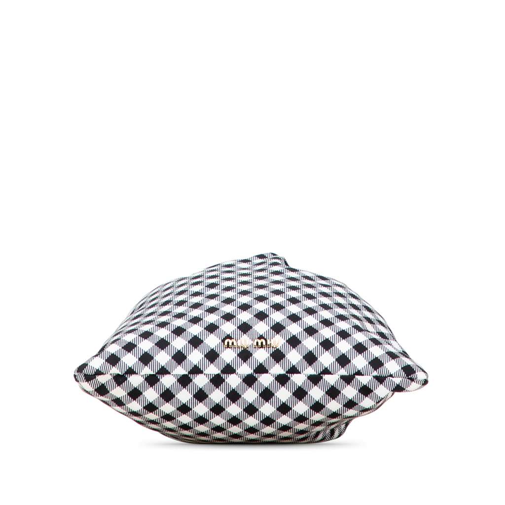 Miu Miu Nylon Gingham Drawstring Pouch - 3