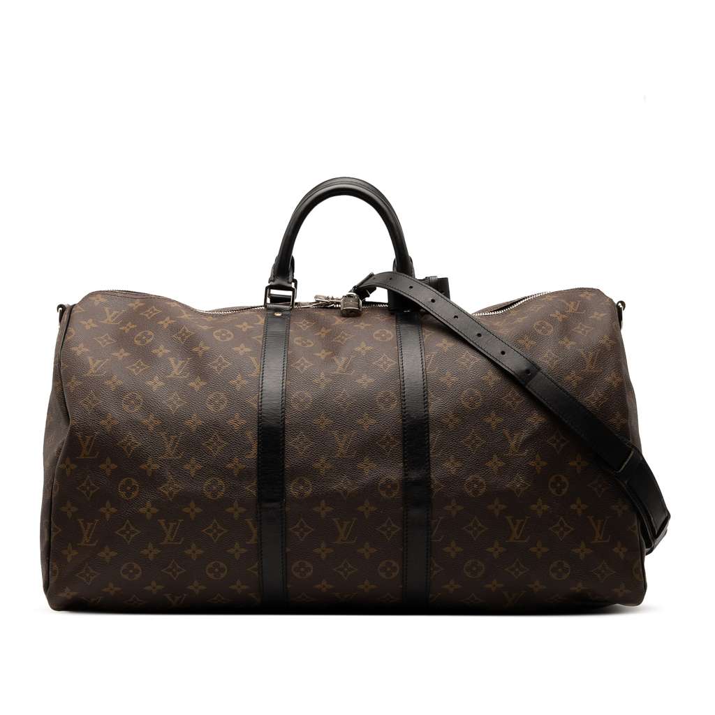 Louis Vuitton Monogram Macassar Keepall Bandouliere 55