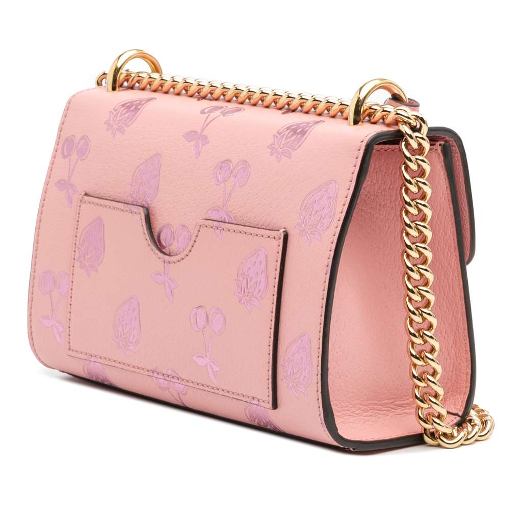 Gucci Small Leather Berry Print Padlock Crossbody - 2