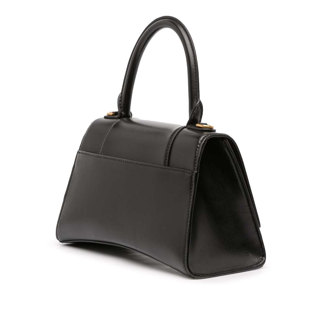 Balenciaga Small Shiny Box Calfskin Hourglass Top Handle Bag - 2