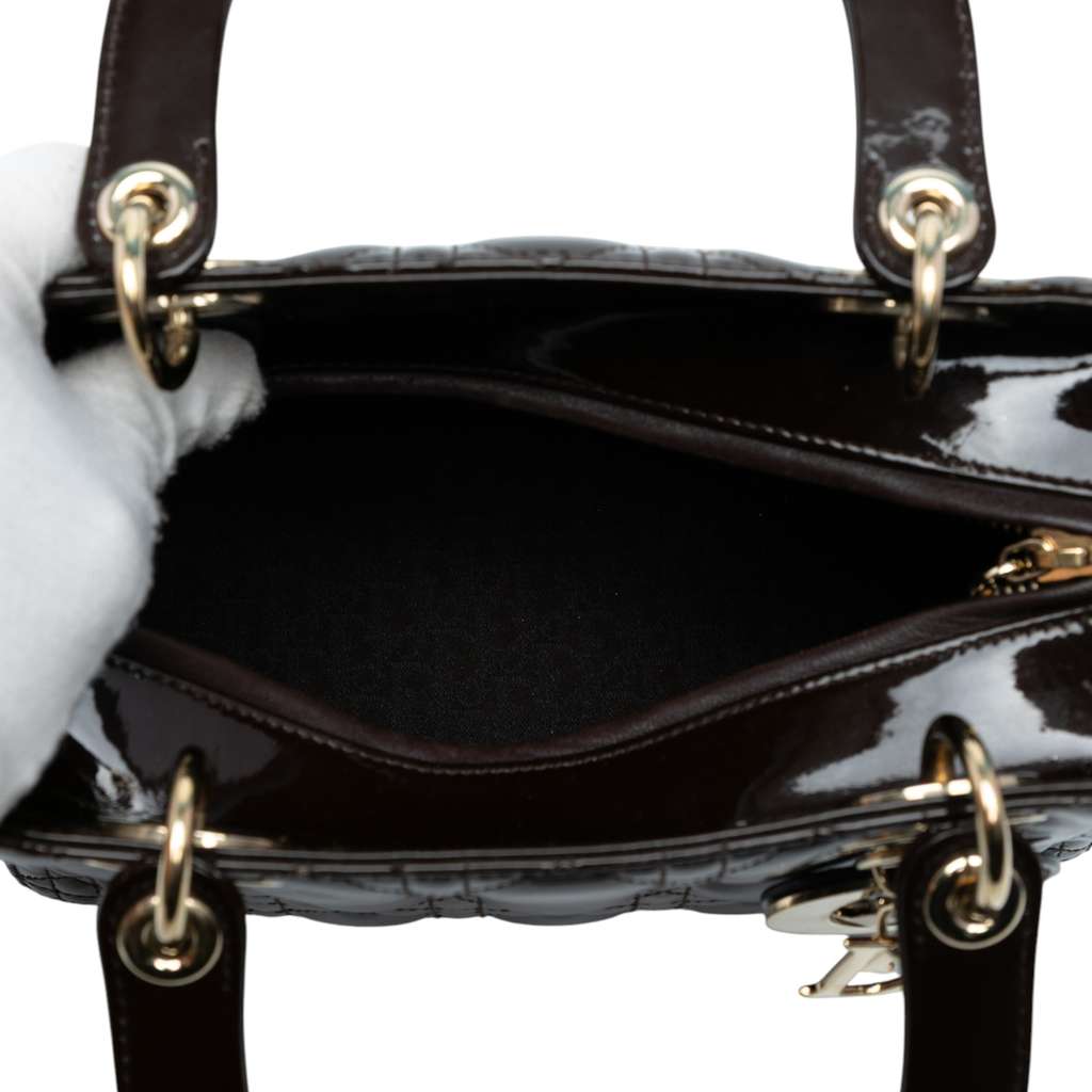 Dior Medium Patent Cannage Lady Dior - 4