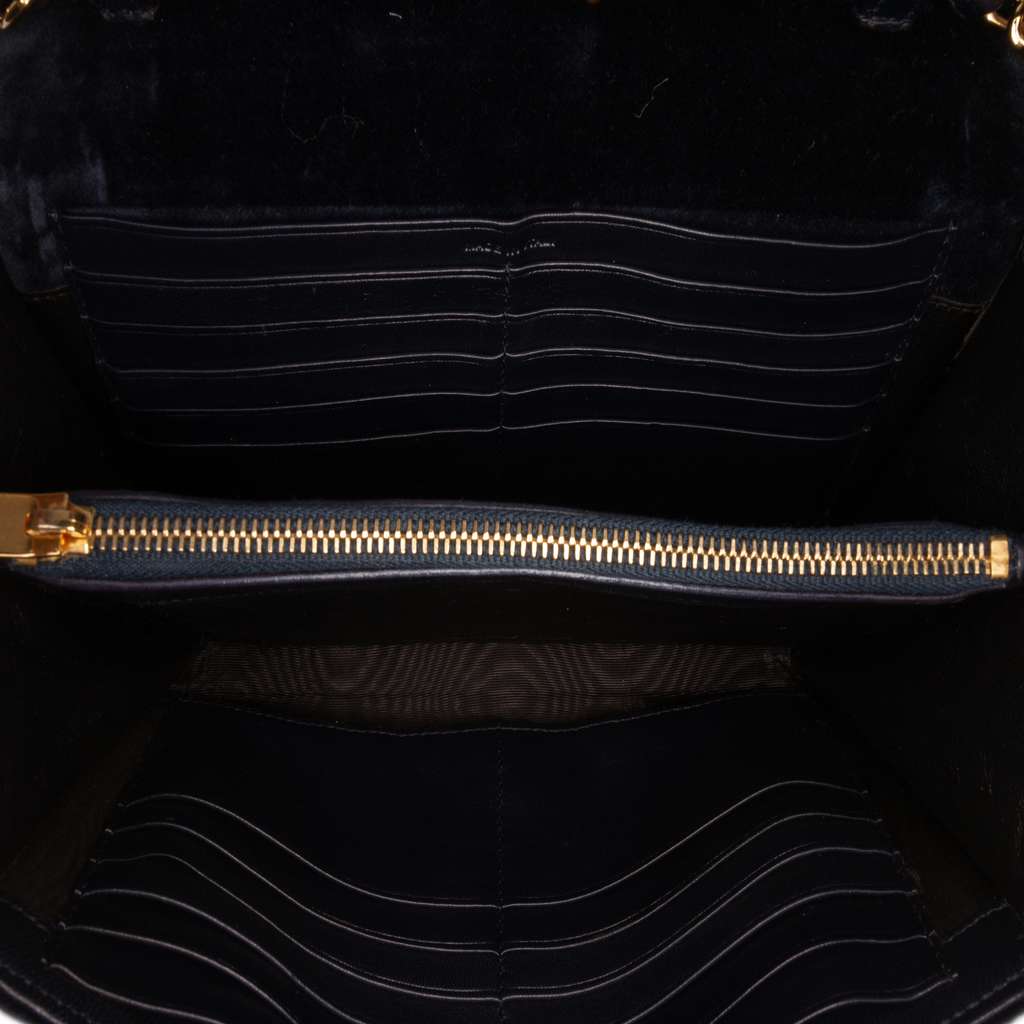 Saint Laurent Suede Monogram Kate Chain Wallet - 4