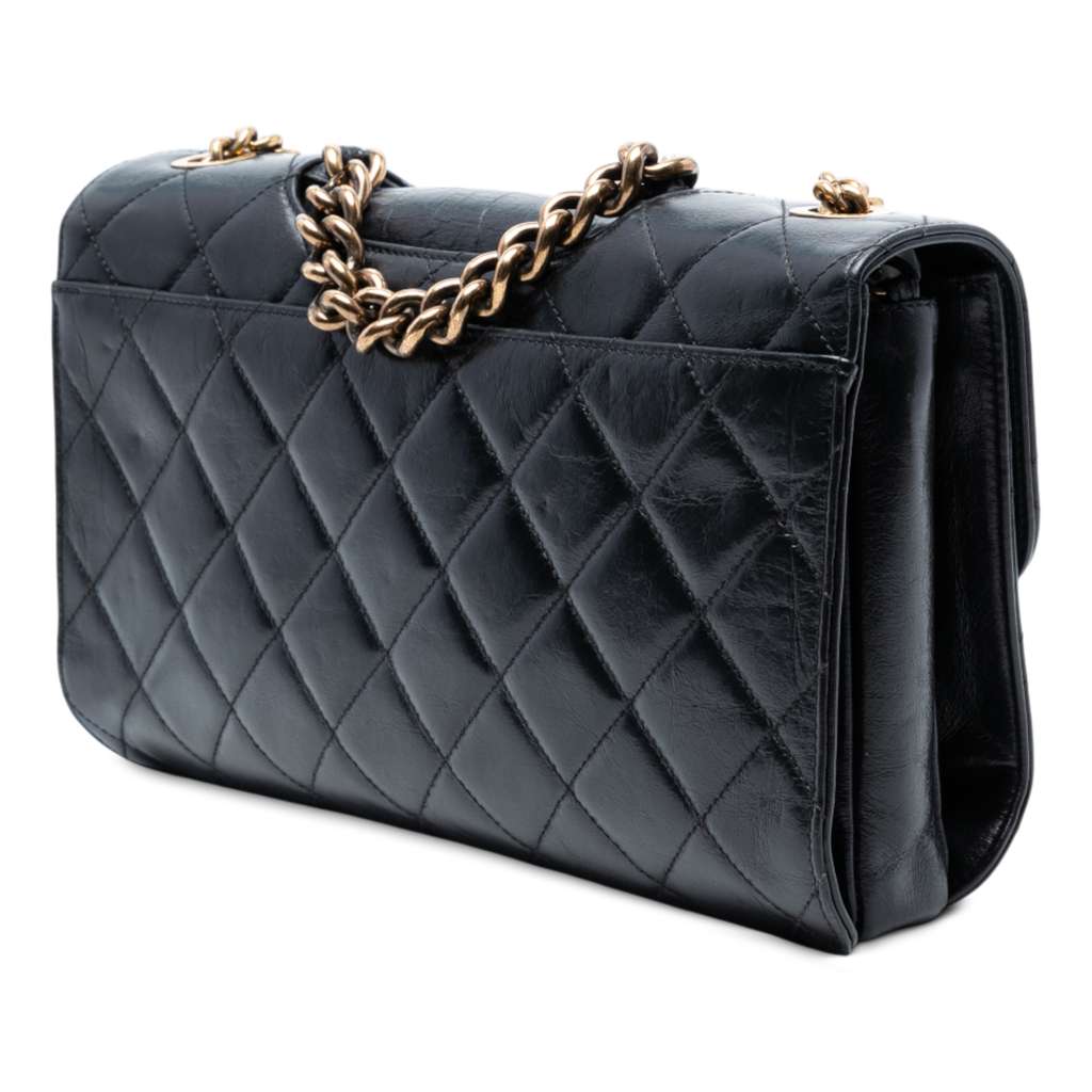 Chanel Large CC Quilted Glazed Calfskin Perfect Edge Flap - 2
