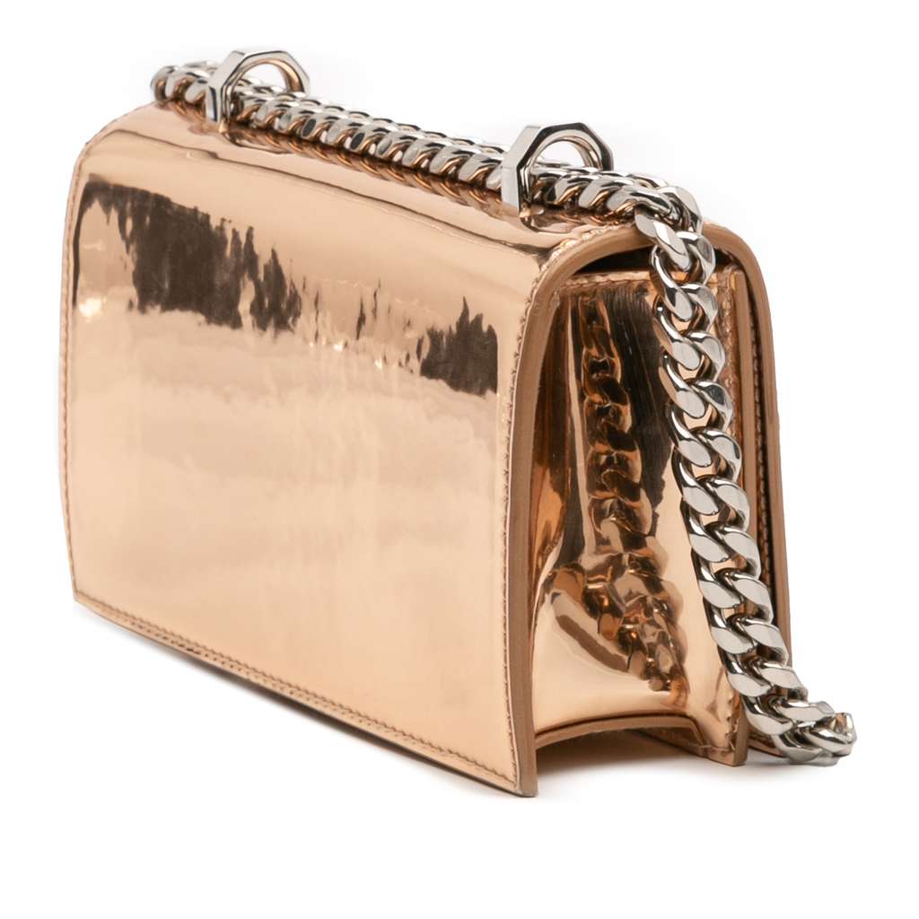 Alexander Mcqueen Mini Metallic Calfskin Jewelled Crossbody - 2