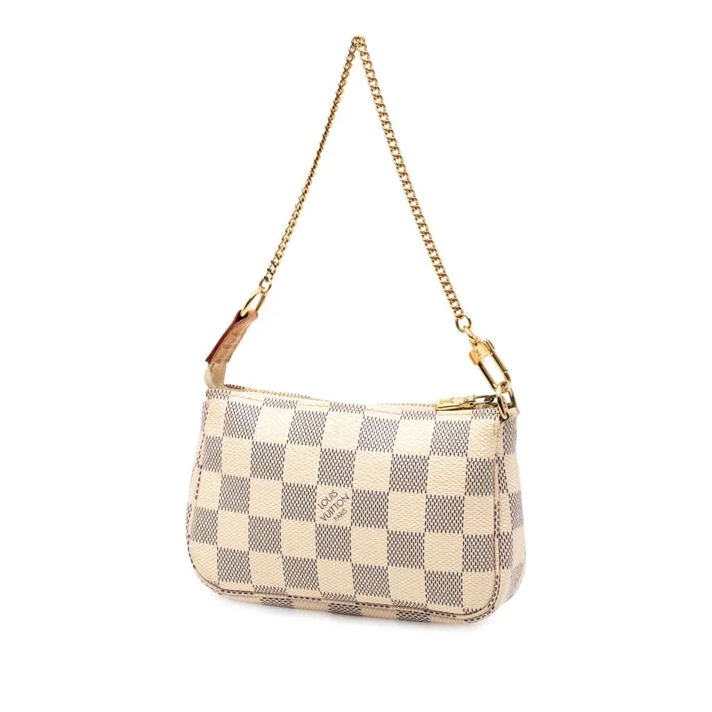 Louis Vuitton Damier Azur Mini Pochette Accessoires White Very good - Back View