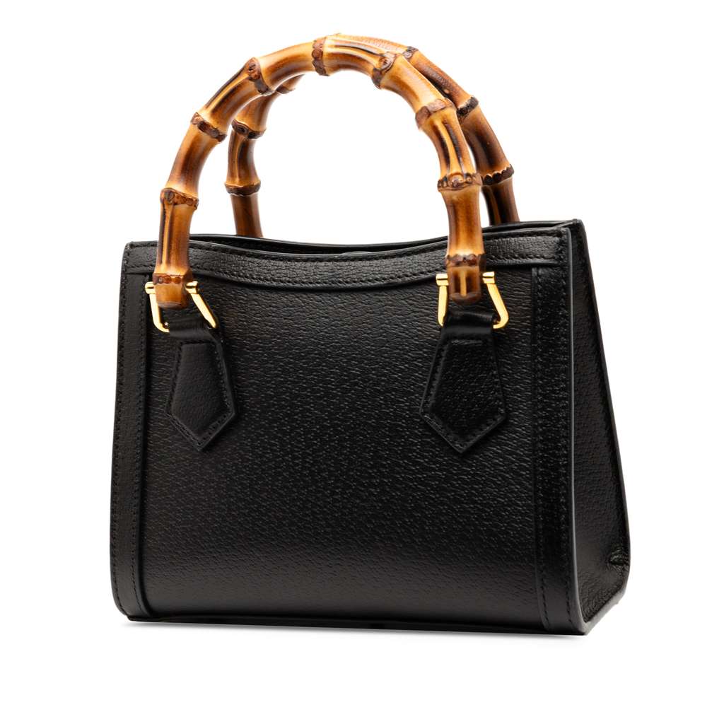 Gucci Small Calfskin Bamboo Diana Satchel - 2