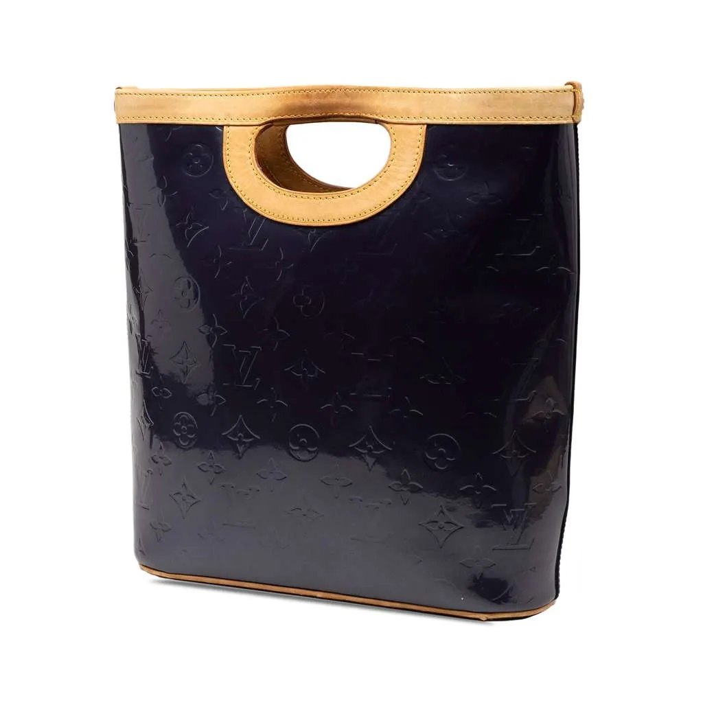 Louis Vuitton Monogram Vernis Stillwood Vertical Bag Blue Leather Good - Back View
