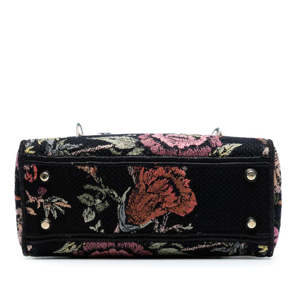 Dior Mini Embroidered Canvas Mille Fleurs Lady D Lite - 3