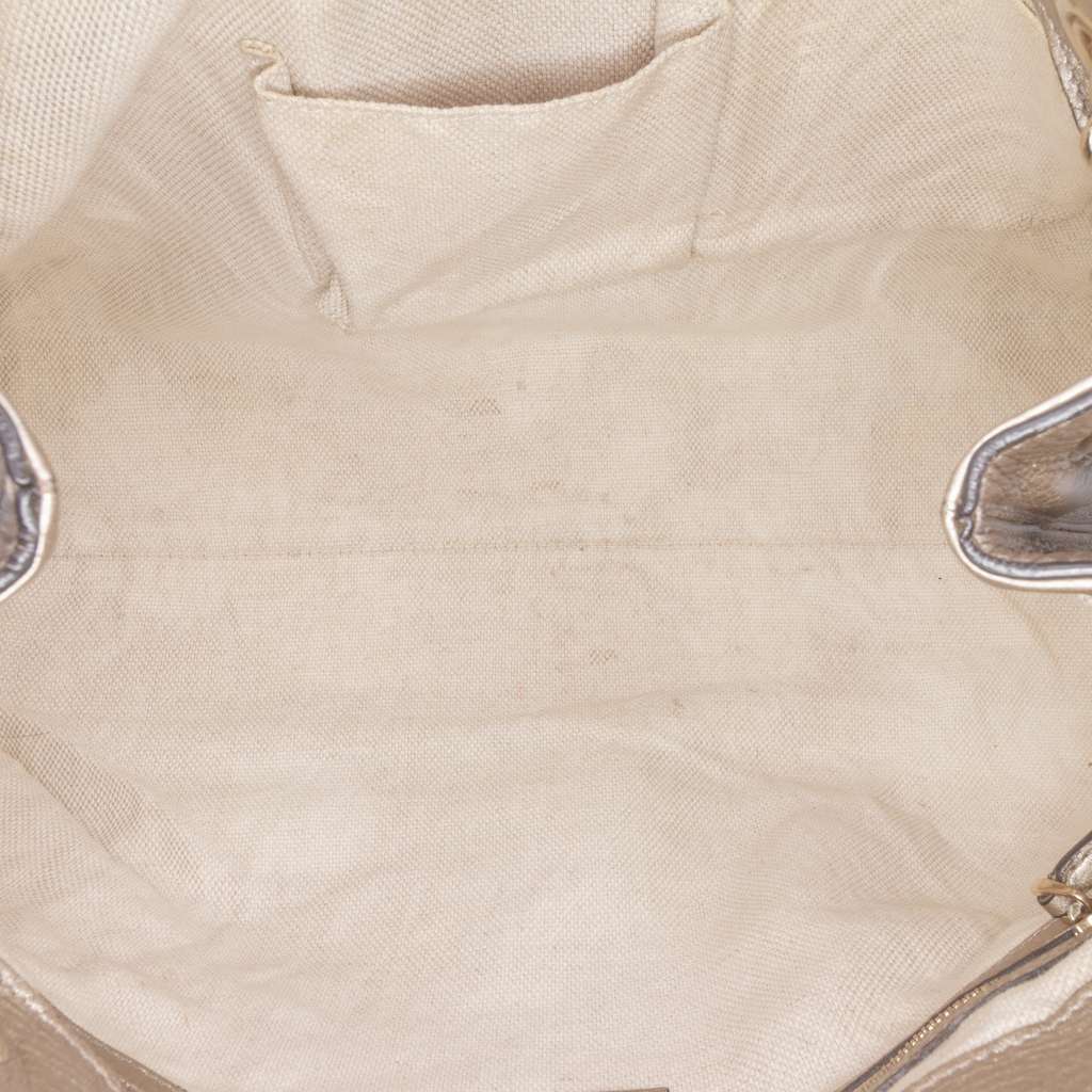 Gucci Medium Metallic Leather Soho Chain Tote - 4