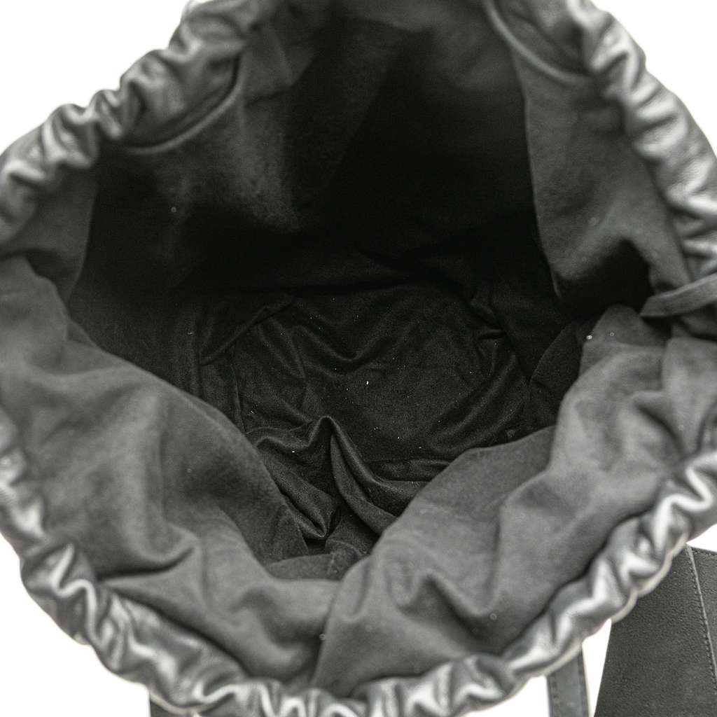 Saint Laurent Canvas Teddy Drawstring Shopping Tote - 4