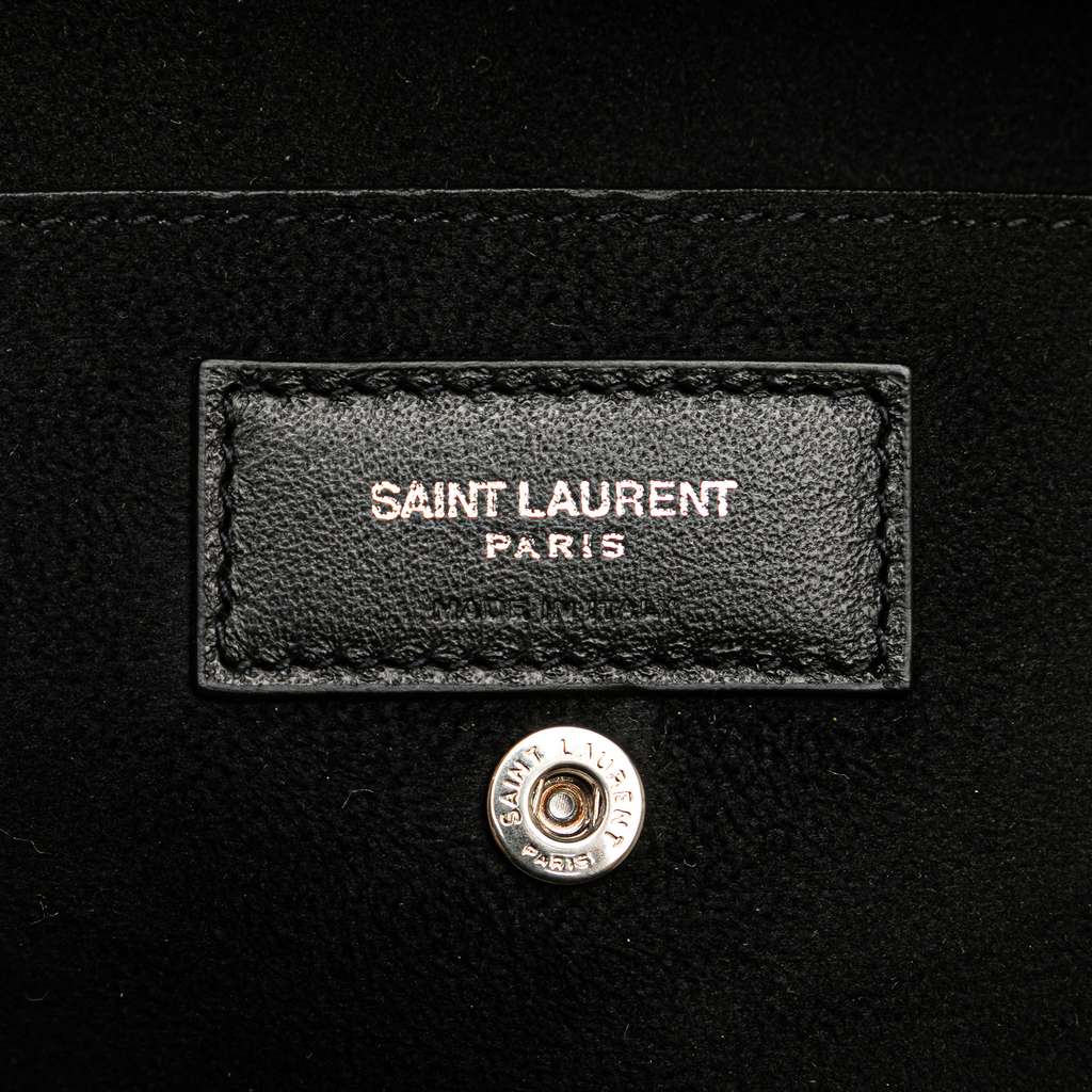Saint Laurent Canvas Teddy Drawstring Shopping Tote - 5