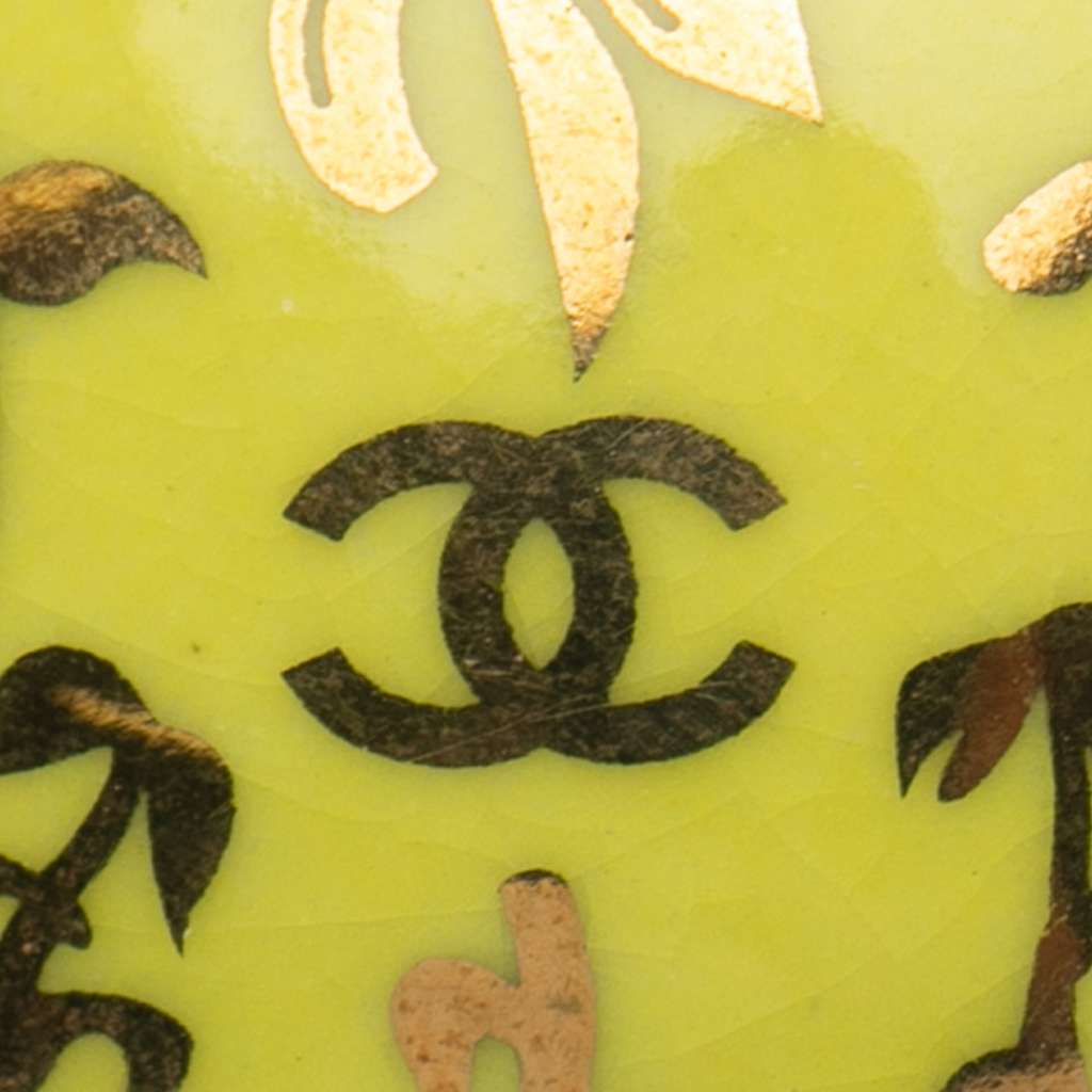 Chanel CC Resin and Gold Plated Clip On Earrings - 4