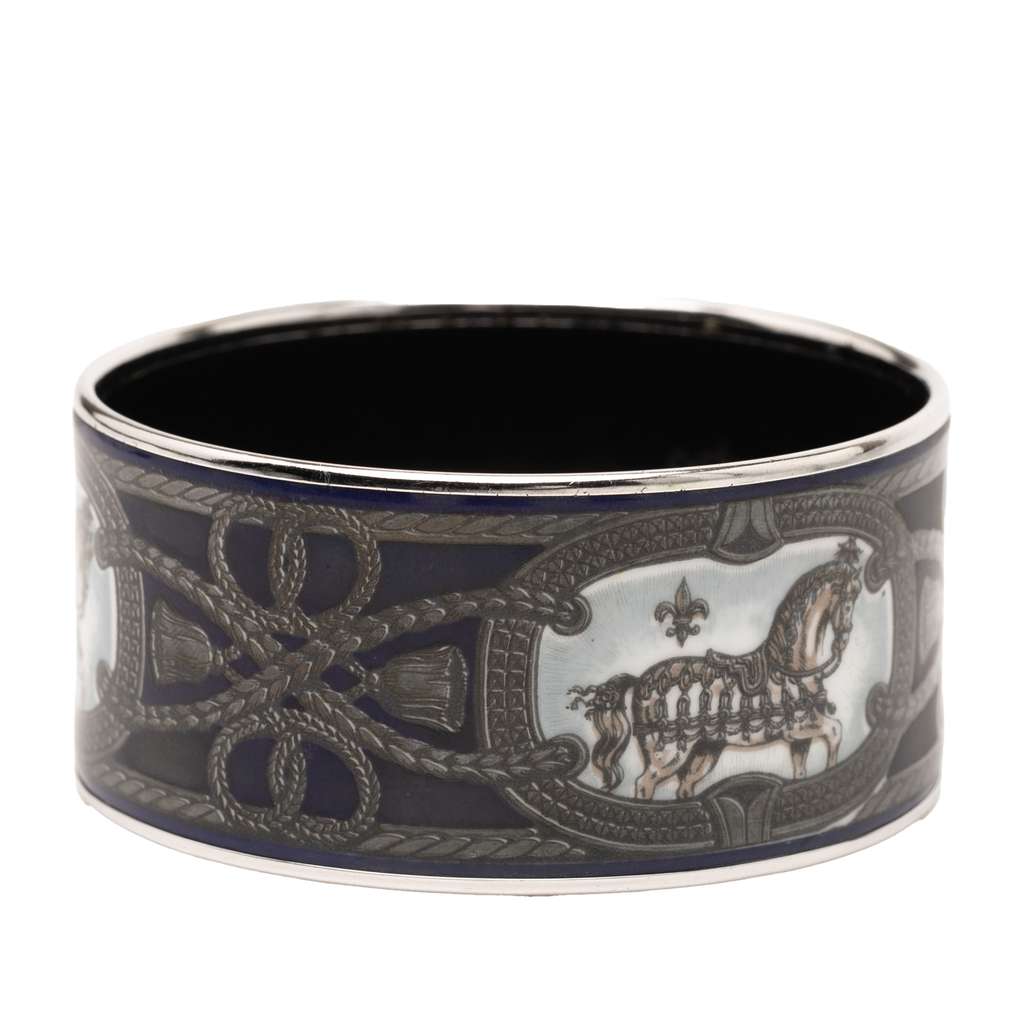 Hermès Extra Wide Grand Apparat Enamel Bangle 65 - 2