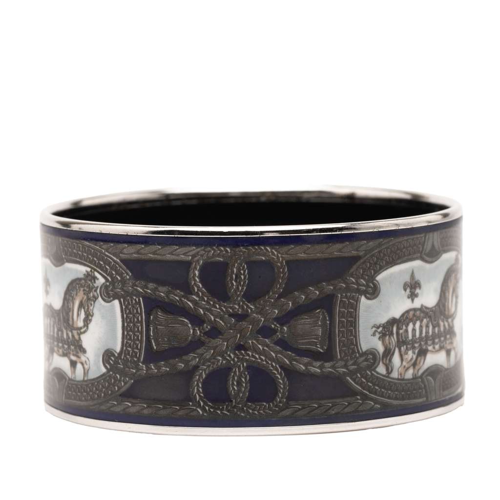Hermès Extra Wide Grand Apparat Enamel Bangle 65 - 3